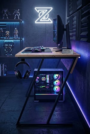 Titan Z Oyuncu Masası 140x60 cm Bilgisayar Masası Metal Ayaklı Çalışma ve Gaming Masası Beyaz