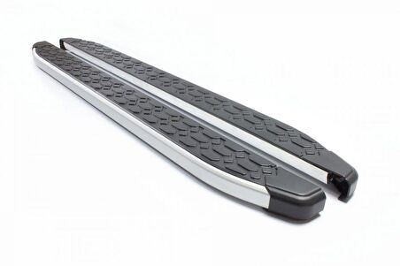 Omsa Line Jeep Commander Yan Basamak 2006-2010 Blackline Mat Alüminyum Alınlı Yan Koruma Basamak