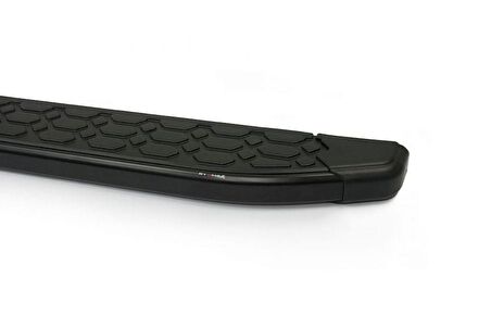 Omsa Line Jeep Commander Yan Basamak 2006-2010 Blackline Mat Siyah Alüminyum Alınlı Yan Koruma Basamak