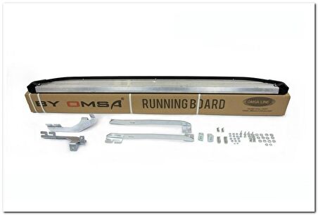 Omsa Line Ford Connect Yan Basamak 2002-2014 Blackline Mat Siyah Alüminyum Alınlı Yan Koruma Basamak