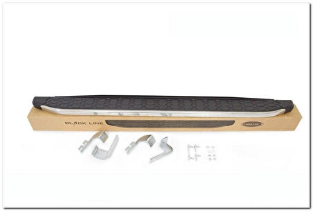 Omsa Line Ford Tourneo Custom 2012-2023 Kısa Şasi Blackline Krom Alınlı Yan Basamak