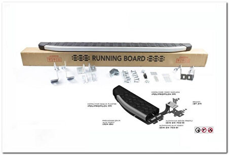 Omsa Line Ford Tourneo Custom 2012-2023 Kısa Şasi Blackline Mat Alüminyum Alınlı Yan Basamak