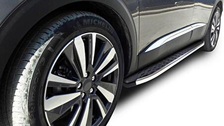 Omsa Line Hyundai ix35 Yan Basamak 2010-2015 Blackline Mat Alüminyum Alınlı Yan Koruma Basamak