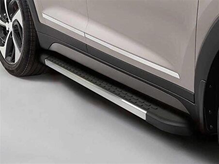 Omsa Line Hyundai Tucson Yan Basamak 2015-2020 Nevada Krom Alınlı Yan Koruma Basamak