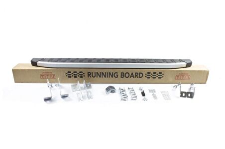 Omsa Line Renault Koleos Yan Basamak 2008-2016 Blackline Mat Alüminyum Alınlı Yan Koruma Basamak