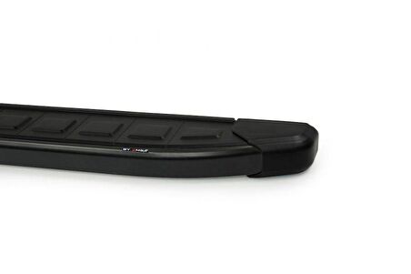 Omsa Line VW Caddy Yan Basamak 2003-2014 Uzun Şasi Proside Mat Siyah Alüminyum Alınlı Yan Koruma Basamak
