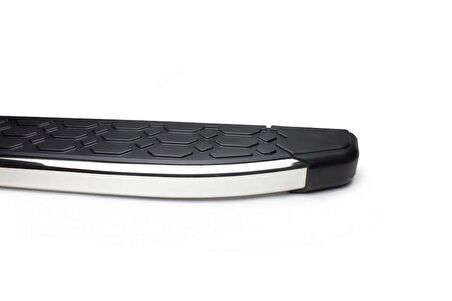 Omsa Line VW T5 Caravelle Yan Basamak 2003-2014 Uzun Şasi Blackline Krom Alınlı Yan Koruma Basamak