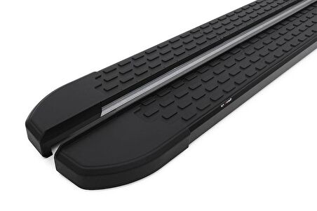 Omsa Line VW T5 Caravelle Yan Basamak 2003-2014 Nevada Mat Siyah Alüminyum Alınlı Yan Koruma Basamak