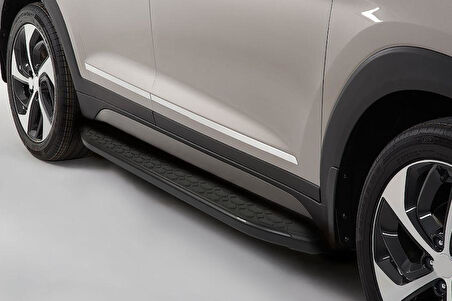 Omsa Line VW T6 Transporter 2015-2024 Uzun Şasi Blackline Mat Siyah Alüminyum Alınlı Yan Koruma Basamak