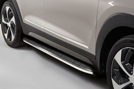 Omsa Line Volvo XC90 2024 Sonrası Blackline Krom Alınlı Yan Basamak