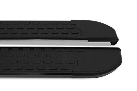 Omsa Line Volvo XC90 2024 Sonrası Nevada Mat Siyah Alüminyum Alınlı Yan Basamak