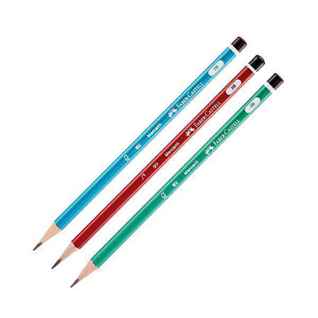 Faber-Castell Köşeli Mercanlı Kurşun Kalem