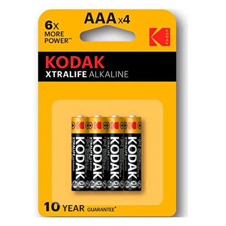 Kodak Xtralife 4 Adet Alkalin İnce Pil