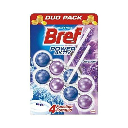 Bref Klozet Kokusu Power Aktiv İkili 8 Top Lavanta