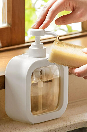 Pompalı Sıvı Sabunluk Plastik Malzemeli Pratik Kullanımlı Dispenser Banyo ve Mutfak İçin Uygun Şık Tasarımıyla Dayanıklı ve Dekoratif Sıvı Sabunluk Modeli