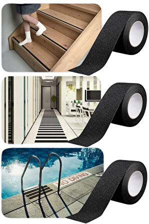 Taşlı Zemin Kaydırmaz Bant Kendinden Yapışkanlı Güvenli Yüzey Şeridi Merdiven ve Zeminler İçin
