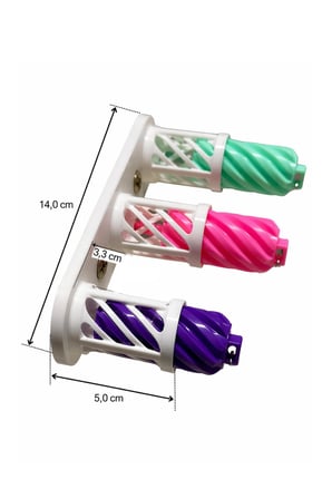 3'lü 3D Baskı Yapışkanlı Anahtarlık Askı Duvar Tipi Hediye Anahtar Tutucu