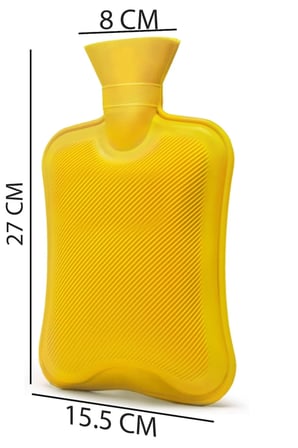1,5 Litre Sıcak Su Torbası Kapaklı Isı Terapi ve Soğuk Kompres Torbası