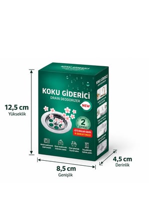 2'li Lavabo Gider Koku Giderici Toz Anında Etkili Mutfak Banyo Gider Temizleyici Ferahlatıcı