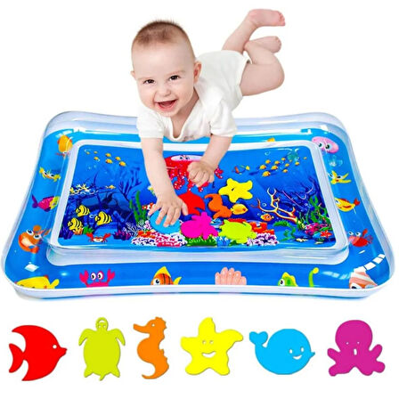 Bebek Su Matı Tummy Time Aktivite Oyuncağı Su Havuzu