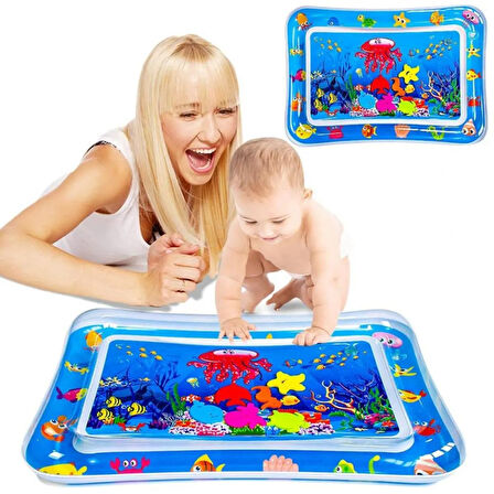 Bebek Su Matı Tummy Time Aktivite Oyuncağı Su Havuzu