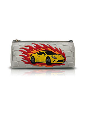 Araba Tasarımlı PVC Kalem Kutusu – Dayanıklı Silikon Yapı, Çocuklar için Şık ve Pratik Saklama Kutusu, Çevre Dostu ve Uzun Ömürlü