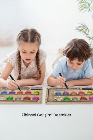 Manyetik Labirent Montessori Matematik Oyunu Harfleri Öğreniyorum Eğitici Oyuncak 25 cm