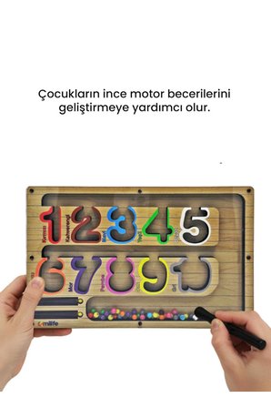 Manyetik Labirent Montessori Matematik Oyunu Harfleri Öğreniyorum Eğitici Oyuncak 25 cm