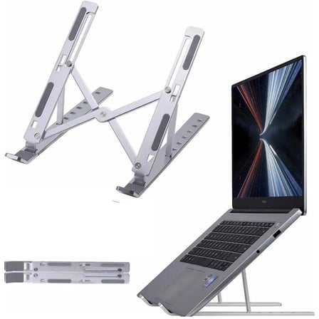 Teleskopik Laptop Standı Ayarlanabilir Yükseklikli Metal Gövdeli Taşınabilir Ergonomik Cihaz Standı
