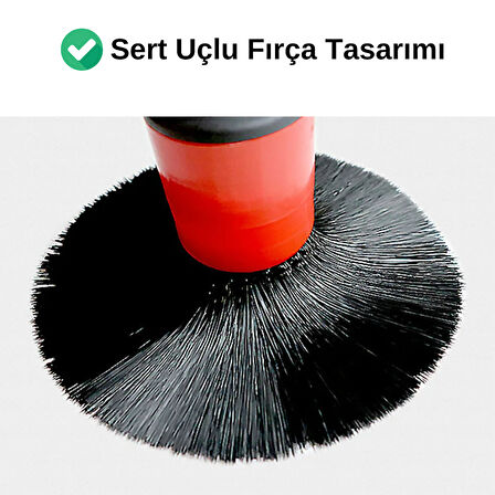 5'li Oto Temizleme Fırça Seti Araç İçi Detay Temizlik Fırçası Seti Gövde Jant Havalandırma Paneli için Uygun Yumuşak Kıllı Farklı Boylarda Çok Amaçlı Oto Temizlik Aparatı