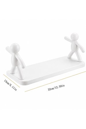Çöp Adam Tasarımlı Yapışkanlı Mutfak, Banyo Rafı Şampuan Kozmetik Baharat Organizer 33,5 cm