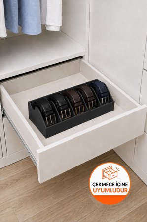 10 Bölmeli Kemer Organizer, Çorap, Kravat, Takı, Makyaj, Çekmece, Dolap İçi Depolama
