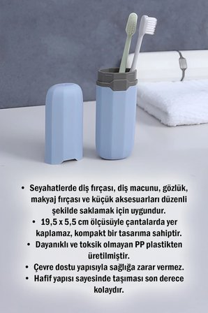 Çok Amaçlı Seyahat Saklama Kabı Diş Fırçası Makyaj Fırçası Kalem Takı Organizeri