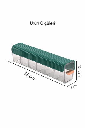Şeffaf Yapışkanlı 6 Bölmeli Sürgülü Çekmece İçi Çorap İç Çamaşırı Organizeri 36x10x7 cm