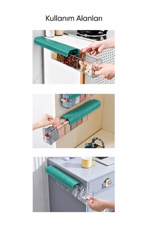 Şeffaf Yapışkanlı 6 Bölmeli Sürgülü Çekmece İçi Çorap İç Çamaşırı Organizeri 36x10x7 cm