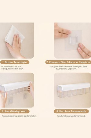 Şeffaf Yapışkanlı 6 Bölmeli Sürgülü Çekmece İçi Çorap İç Çamaşırı Organizeri 36x10x7 cm