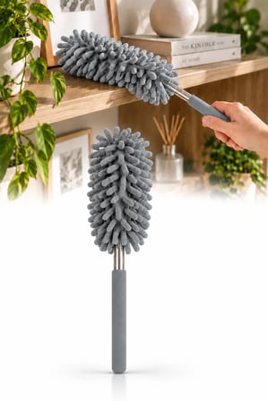 Mikrofiber Makarna Mop Toz Alma Paspası Tüy Toplayıcı Çok Amaçlı Temizlik Mopu