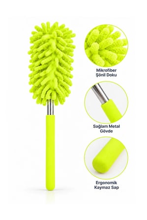 Mikrofiber Makarna Mop Toz Alma Paspası Tüy Toplayıcı Çok Amaçlı Temizlik Mopu