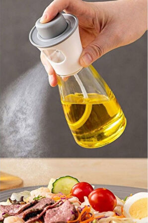 220 ml Sprey Püskürtmeli Cam Yağdanlık Zeytinyağı Limon Sirke Püskürtmeli Yağdanlık
