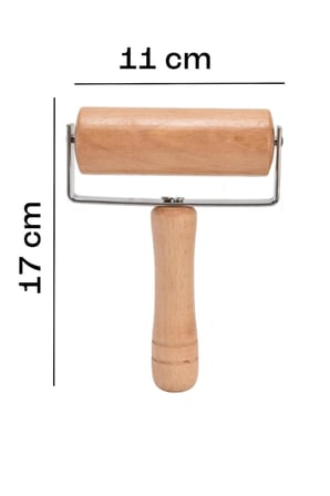 Bambu Merdane Hamur Açma Silindiri Doğal Ahşap Mini Merdane Pratik Hamur Açıcı Alet