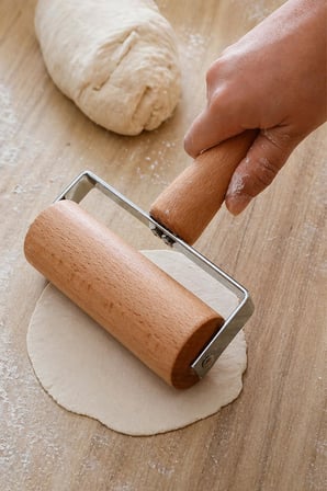 Bambu Merdane Hamur Açma Silindiri Doğal Ahşap Mini Merdane Pratik Hamur Açıcı Alet