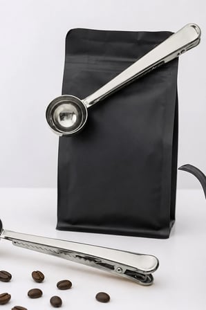 Paslanmaz Çelik Kahve Ölçü Kaşığı Paket Klipsli Çay Bitki Çayı Kahve Kaşığı