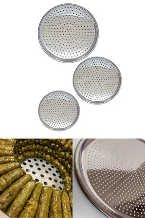 Paslanmaz Çelik Delikli Tepsi 22 cm Oval Sarma Dolma Pizza Pide Fırın Pişirme Tepsisi