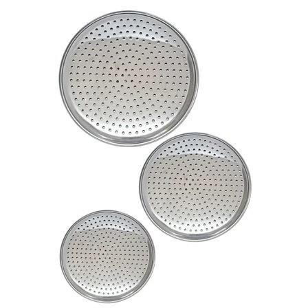 24 cm Paslanmaz Çelik Oval Delikli Model Tepsi Sarma Dolma Altlığı Pide Pizza Mutfak Tepsisi