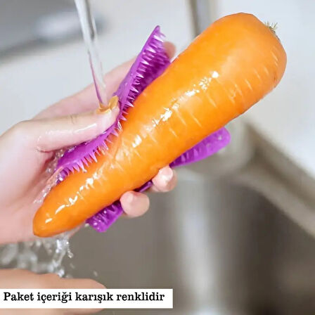Parmağa Takılan Temizlik Fırçası Kare Tasarımlı Pratik Kullanımlı El Tipi Yüzey Temizleme Aparatı Sert Kıllı Kompakt Fırça Mutfak Lavabo Armatür Temizliği İçin Uygun Ergonomik Temizlik Yardımcısı
