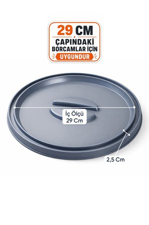 Yuvarlak Borcam Kapağı Sızdırmaz Plastik Malzeme ile Üretilmiş Esnek ve Dayanıklı Kapak Gıda Saklama ve Taşıma İçin Uygun Pratik Kullanımlı Yedek Kapak