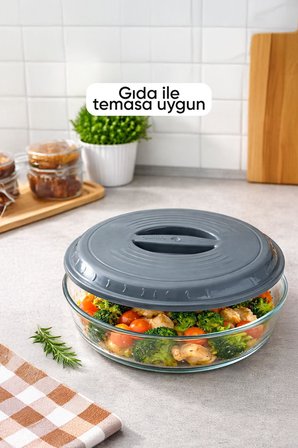 Yuvarlak Borcam Kapağı Sızdırmaz Plastik Malzeme ile Üretilmiş Esnek ve Dayanıklı Kapak Gıda Saklama ve Taşıma İçin Uygun Pratik Kullanımlı Yedek Kapak