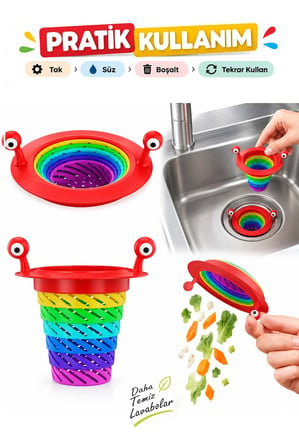 Renk 6 Kademeli Silikon Lavabo Süzgeci Gider Tıkacı Mutfak Banyo Lavabo Kapağı