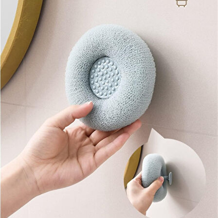 Vantuzlu Banyo Lifi Süngeri Doğal Lif Kabağı Zenginleştirilmiş Kişisel Bakım Temizlik Lifi