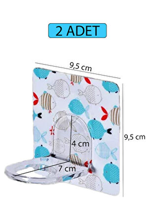 2 Adet Kendinden Yapışkanlı Desenli Sıvı Sabunluk Askısı Pratik ve Şık Duvar Tipi Sabunluk Tutucu